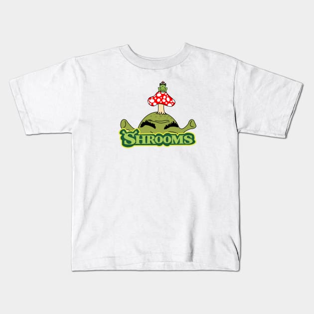 Shrooms on Shrek Kids T-Shirt by Stugg15